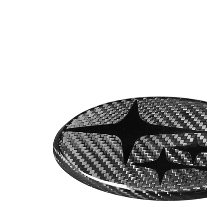JDMuscle [WRX 22-25, WRX/STI 15-21, Crosstrek 18-23, Impreza 17-24] Emblemas de Subaru Tanso de fibra de carbono, delanteros y traseros, rojo/blanco/azul