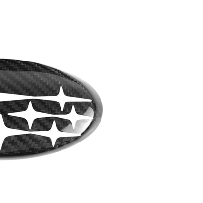 JDMuscle [WRX 22-25, WRX/STI 15-21, Crosstrek 18-23, Impreza 17-24] Emblemas de Subaru Tanso de fibra de carbono, delanteros y traseros, rojo/blanco/azul