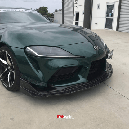 JDMuscle Tanso Carbon Fiber VS Style Canards  - 2020+ Toyota Supra w/ stock bumper