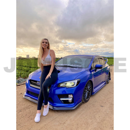 JDMuscle [WRX/STI 15-17] Borde de parachoques delantero estilo CS de fibra de carbono