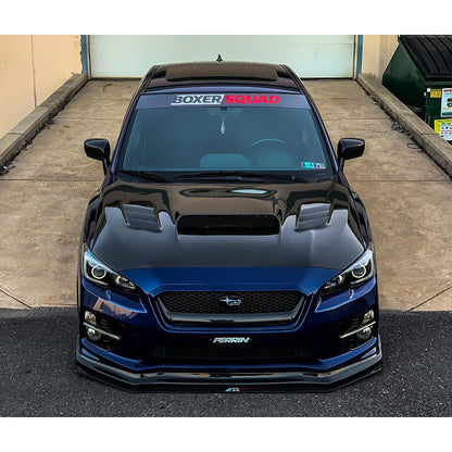 JDMuscle [WRX/STI 15-17] Borde de parachoques delantero estilo CS de fibra de carbono