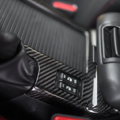 JDMuscle Tanso Dry Carbon Fiber Cup Holder Cover (15-21 Subaru STI)