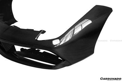 Parachoques delantero de fibra de carbono estilo Ferrari 488 GTB Spider Carbonado 2015-2020