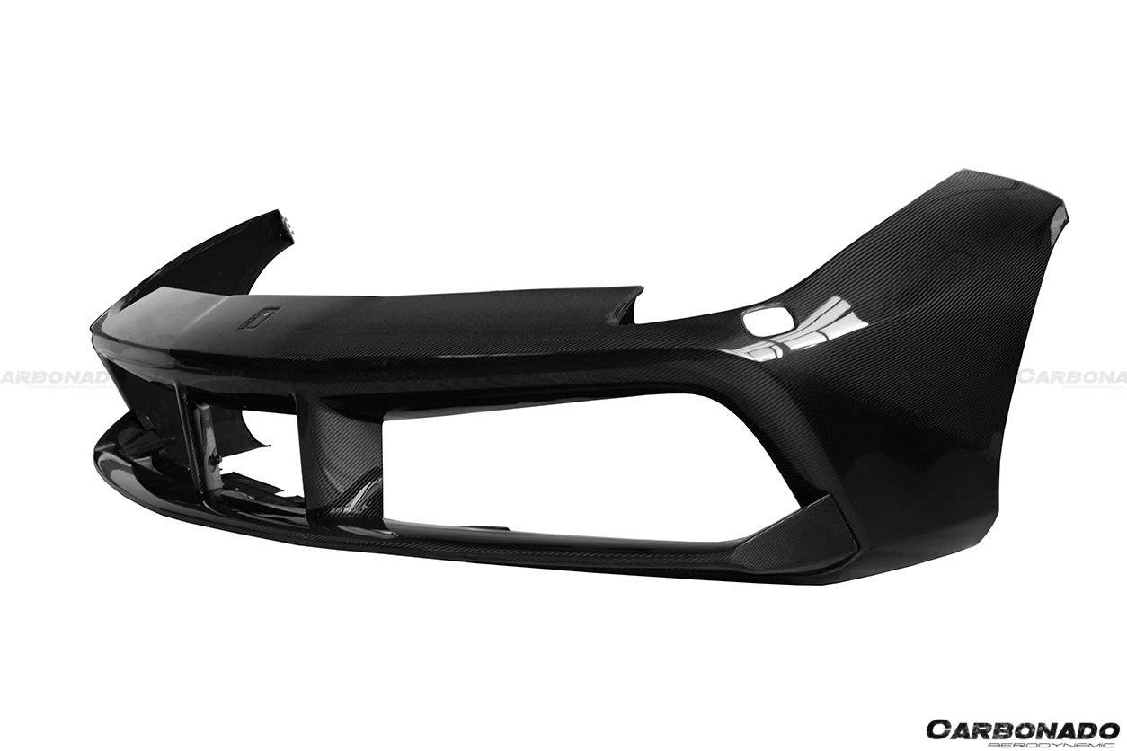 Parachoques delantero de fibra de carbono estilo Ferrari 488 GTB Spider Carbonado 2015-2020