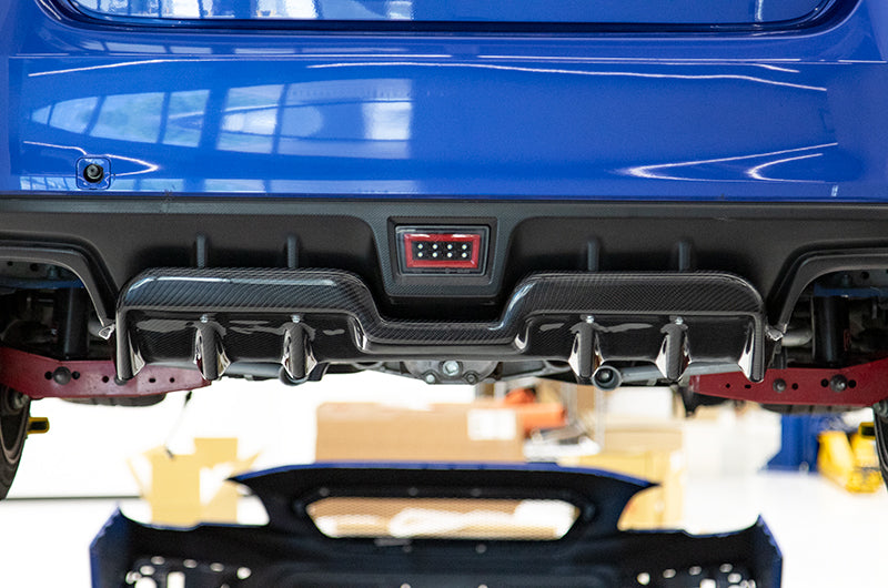 OLM A1 Style Carbon Fiber Rear Diffuser - 2015-2021 WRX / STI