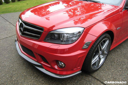 Borde delantero de fibra de carbono estilo Mercedes Benz W204.1 C63 AMG L1 Carbonado 2008-2011