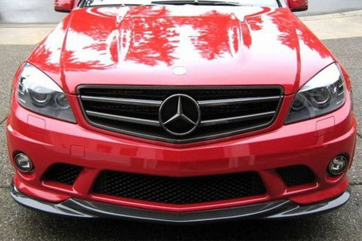 Borde delantero de fibra de carbono estilo Mercedes Benz W204.1 C63 AMG L1 Carbonado 2008-2011