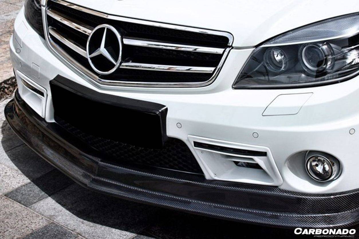 Carbonado 2008-2011 Mercedes Benz W204.1 C63 AMG L2 Style Carbon Fiber Front Lip