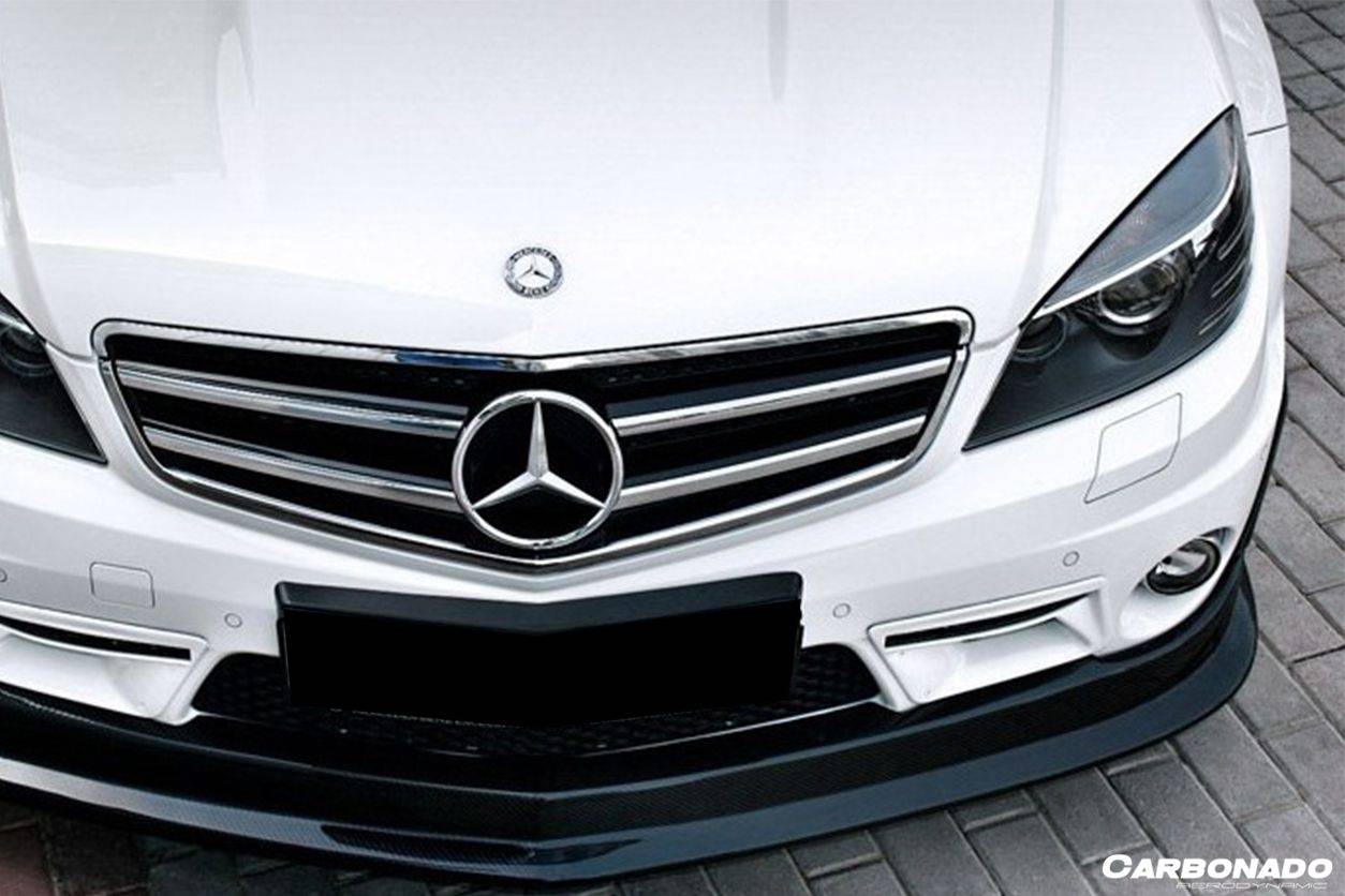 Carbonado 2008-2011 Mercedes Benz W204.1 C63 AMG L2 Style Carbon Fiber Front Lip