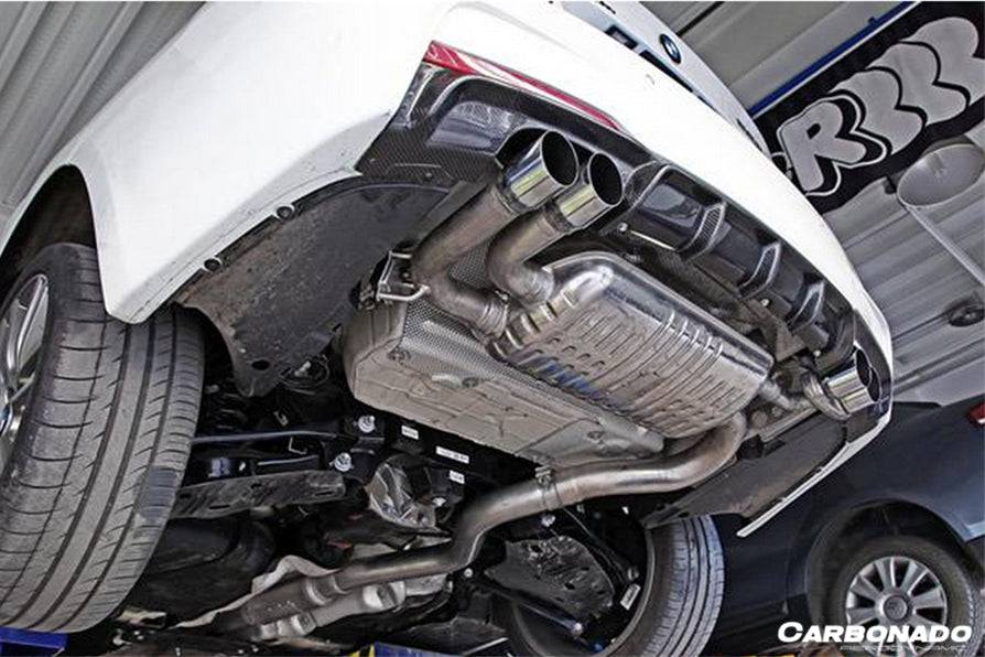 Carbonado 2013-2019 BMW 3 Series F30 F35 MP Style Carbon Fiber Qual Exhaust Rear Lip (For M-Tech Only)