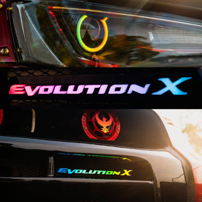 Lit Logos Evo X Grill Badge | 2007 - 2016 Evolution X - Lit Logos