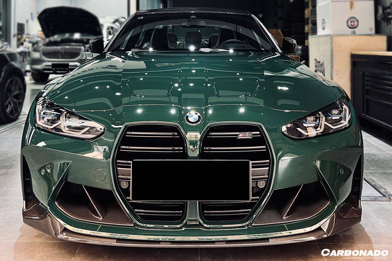 Borde delantero de fibra de carbono estilo MP para BMW M3 G80 M4 G82 G83 (2021 en adelante)