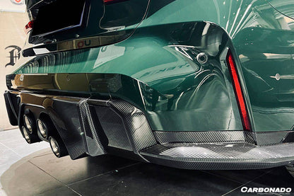Carbonado 2021-UP BMW M4 G82    G83 MP Style Carbon Fiber Middle Rear Lip with Caps