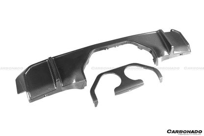 Carbonado 2021-UP BMW M4 G82    G83 MP Style Carbon Fiber Middle Rear Lip with Caps