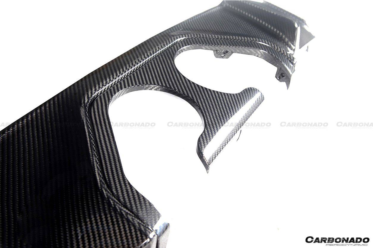 Carbonado 2021-UP BMW M4 G82    G83 MP Style Carbon Fiber Middle Rear Lip with Caps