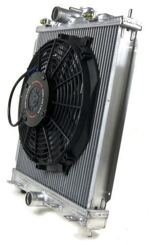 MAP Small Radiator Kit with 12" Slim Electric Fan (2001 - 2006 Mitsubishi Evo 7/8/9) - MAPerformance