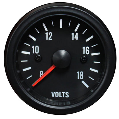 Prosport 2-1/16" Volt Gauge Clear Lens White LED