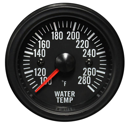 Prosport 2-1/16" Electrical Water Temperature Gauge Clear Lens White LED