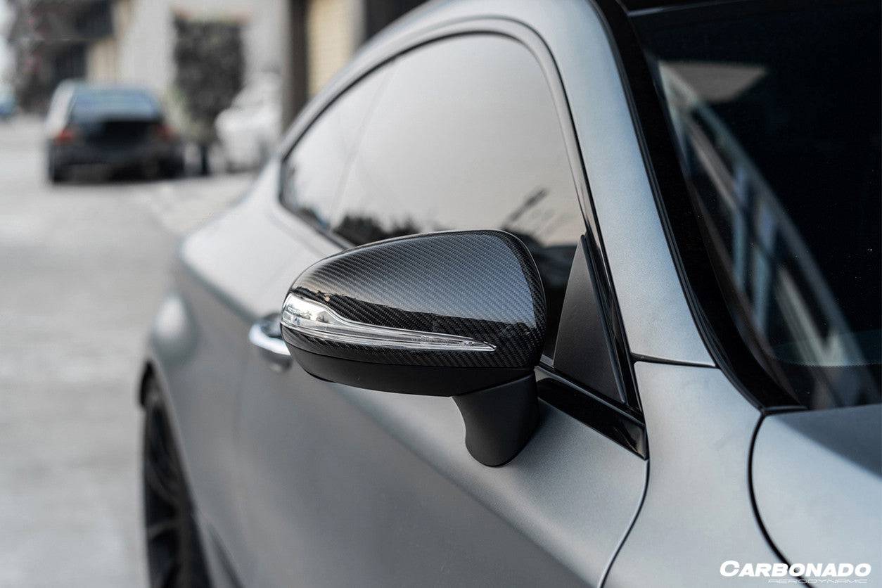 Carbonado 2014-2021 Mercedes Benz W205 W222 C217 W213 2 4 Door Autoclave Carbon Fiber Mirror Housing Replacement | Fits C-Class, C43 AMG, C63 AMG and S-Class S63 AMG And S-Class Coupe S63 AMG Coupe And E-Class, E63 AMG