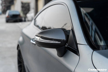 Carbonado 2014-2021 Mercedes Benz W205 W222 C217 W213 2 4 Door Autoclave Carbon Fiber Mirror Housing Replacement | Fits C-Class, C43 AMG, C63 AMG and S-Class S63 AMG And S-Class Coupe S63 AMG Coupe And E-Class, E63 AMG