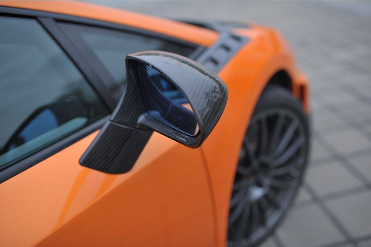 Carbonado 2009-2014 Lamborghini Gallardo LP570 OEM Style Carbon Fiber Mirror Cover Replacement