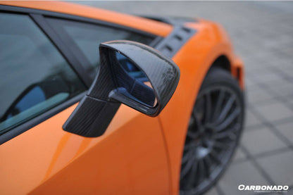 Carbonado 2009-2014 Lamborghini Gallardo LP570 OEM Style Carbon Fiber Mirror Cover Replacement