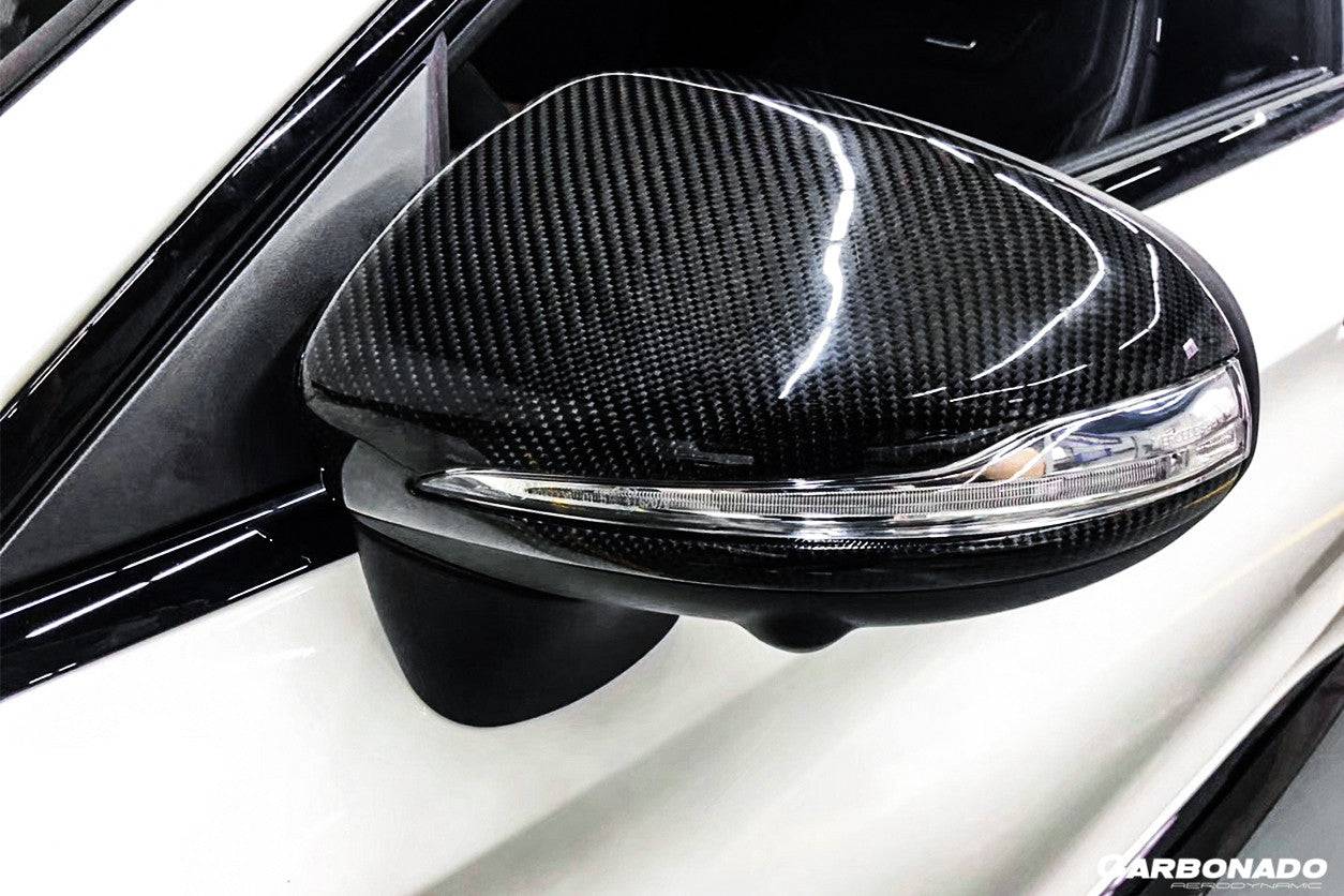 Carbonado 2014-2021 Mercedes Benz W205 W222 C217 W213 2 4 Door Autoclave Carbon Fiber Mirror Housing Replacement | Fits C-Class, C43 AMG, C63 AMG and S-Class S63 AMG And S-Class Coupe S63 AMG Coupe And E-Class, E63 AMG