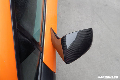 Carbonado 2009-2014 Lamborghini Gallardo LP570 OEM Style Carbon Fiber Mirror Cover Replacement