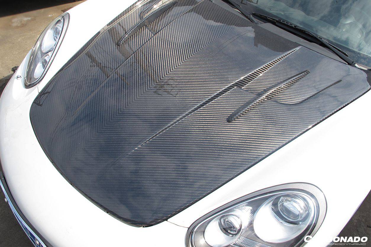 Porsche 987 Cayman Boxster y 997 Carrera MG Style Hood Carbonado 2005-2012