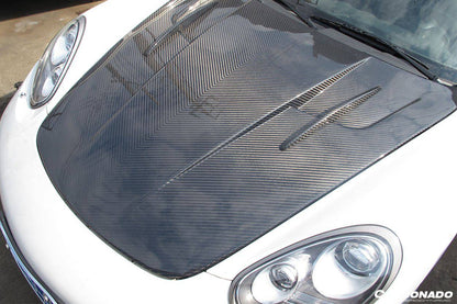 Porsche 987 Cayman Boxster y 997 Carrera MG Style Hood Carbonado 2005-2012