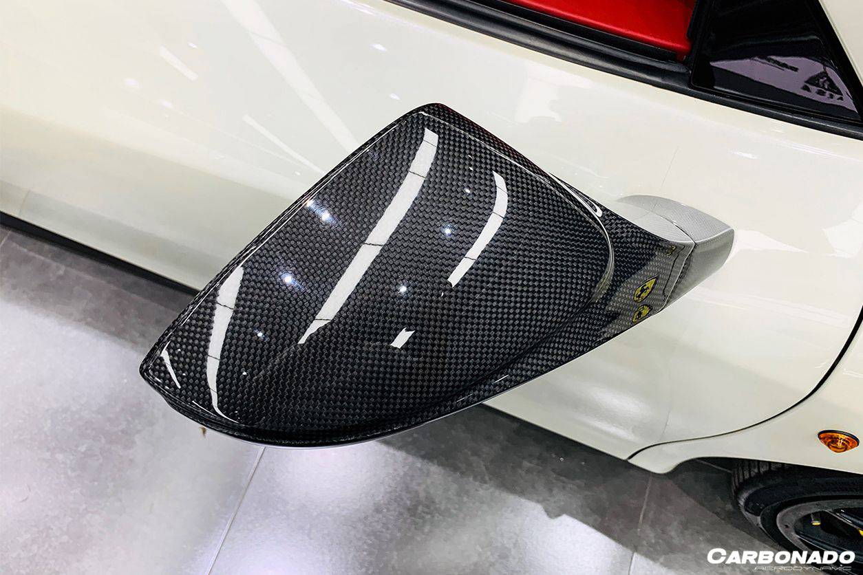 Carbonado 2010-2015 Ferrari 458 OE Style DRY Carbon Fiber Mirror Replacement | Coupe, Spider, Speciale