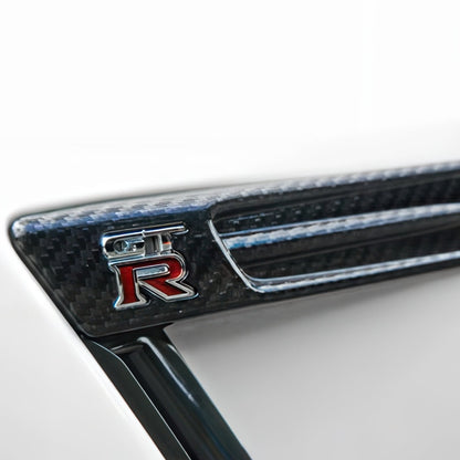 Rexpeed Dry Carbon Fiber Emblem Cover (08-14 GT-R) - JD Customs U.S.A