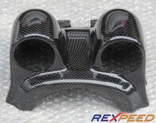 Rexpeed Carbon Fiber Steering Wheel Single and Dual Gauge Pod (Evo 7/8/9)