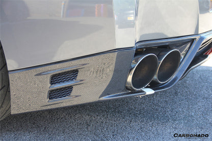 Carbonado 2012-2016 Nissan GTR R35 DBA OEM Style Carbon Fiber Rear Lip