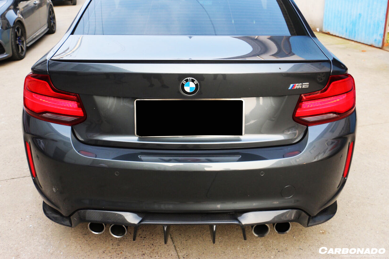 Borde trasero de fibra de carbono estilo VRS para BMW M2 F87 Carbonado 2016-2020