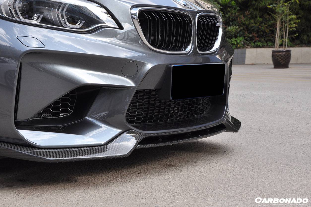 Carbonado 2016-2020 BMW M2 F87 VRS Style Carbon FIber Front Lip