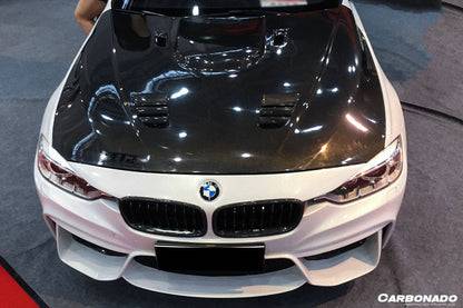 Capó de fibra de carbono estilo VRS para BMW Serie 3 F30 F35 2013-2019 Carbonado
