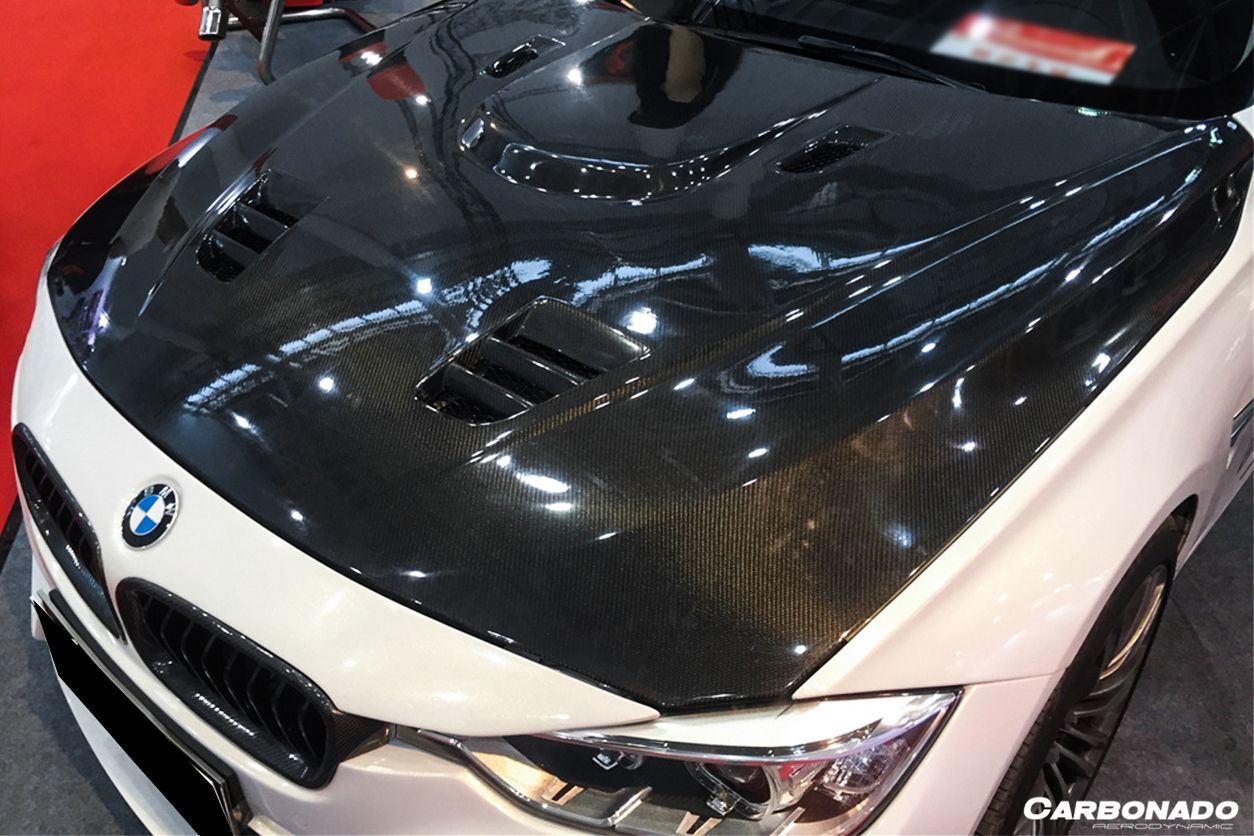 Capó de fibra de carbono estilo VRS para BMW Serie 3 F30 F35 2013-2019 Carbonado