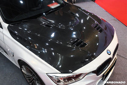 Capó de fibra de carbono estilo VRS para BMW Serie 3 F30 F35 2013-2019 Carbonado