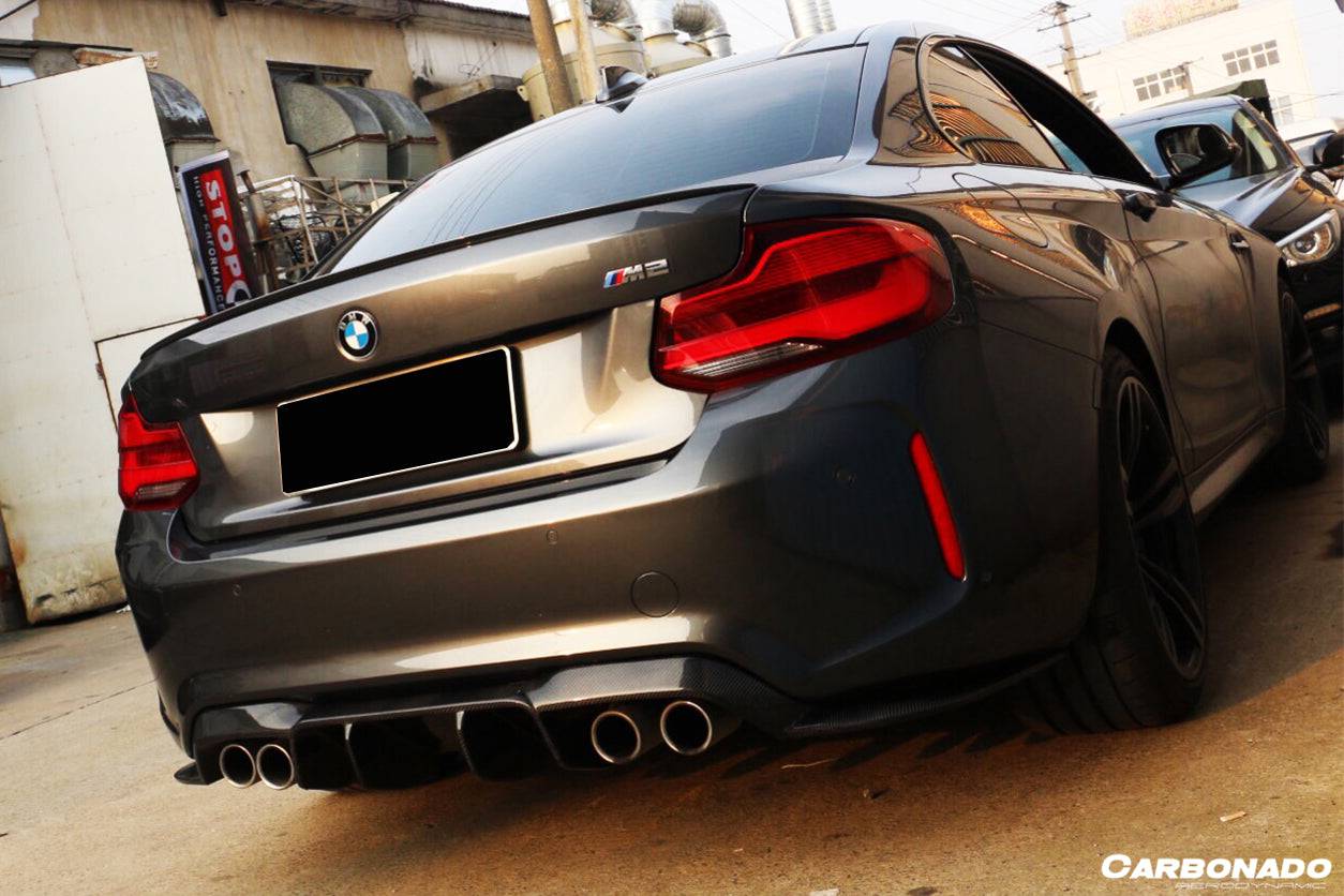 Borde trasero de fibra de carbono estilo VRS para BMW M2 F87 Carbonado 2016-2020