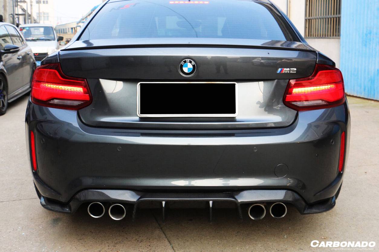 Borde trasero de fibra de carbono estilo VRS para BMW M2 F87 Carbonado 2016-2020