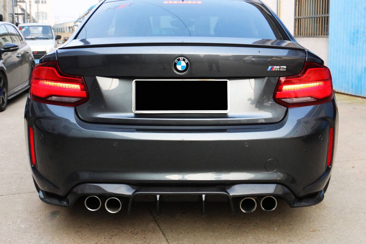 Borde trasero de fibra de carbono estilo VRS para BMW M2 F87 Carbonado 2016-2020