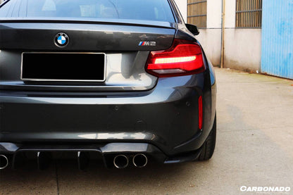 Borde trasero de fibra de carbono estilo VRS para BMW M2 F87 Carbonado 2016-2020