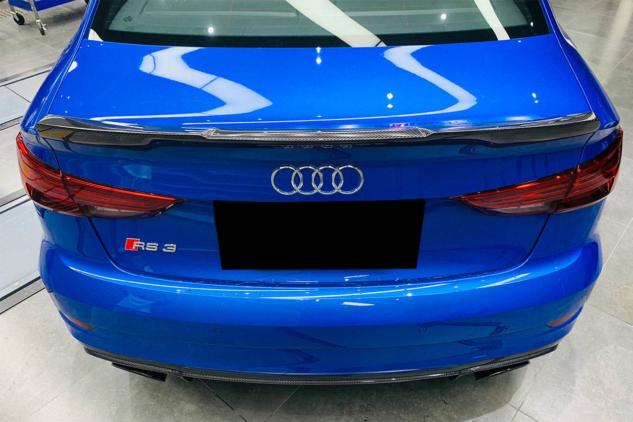 Carbonado 2013-2020 Audi S3  A3  RS3 8V Sedan RW Style Carbon Fiber Trunk Spoiler