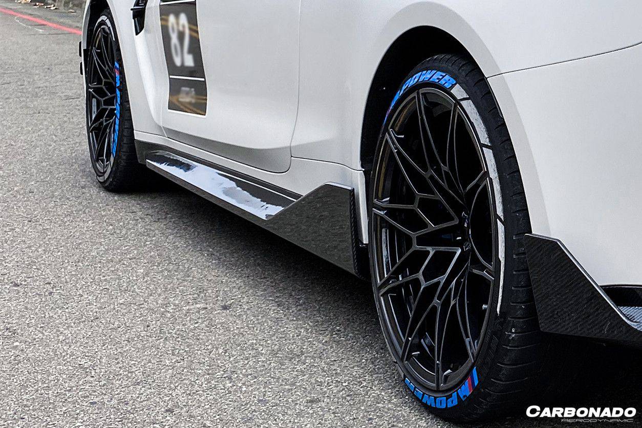 Carbonado 2021-UP BMW M4 G82  G83 MP Style Carbon Fiber Side Skirts