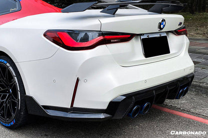 Alerón trasero de fibra de carbono estilo MP Carbonado 2021-UP BMW M4 G82 G83 con tapas