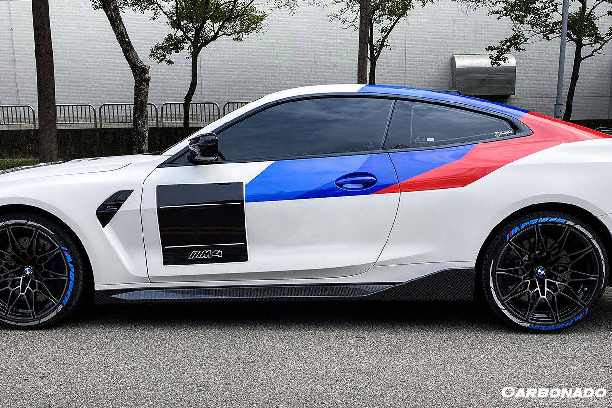 Carbonado 2021-UP BMW M4 G82  G83 MP Style Carbon Fiber Side Skirts