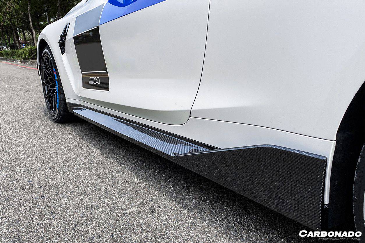 Carbonado 2021-UP BMW M4 G82  G83 MP Style Carbon Fiber Side Skirts