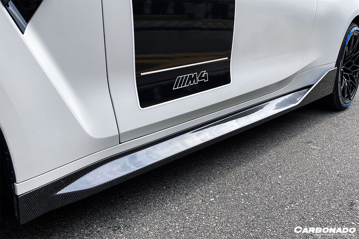 Carbonado 2021-UP BMW M4 G82  G83 MP Style Carbon Fiber Side Skirts