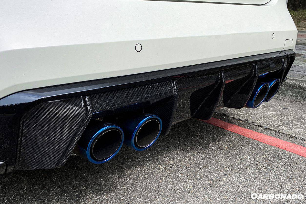 Alerón trasero de fibra de carbono estilo MP Carbonado 2021-UP BMW M4 G82 G83 con tapas